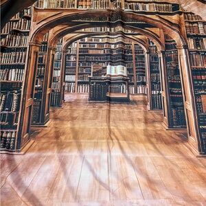 Vintage Library Wall Tapestry